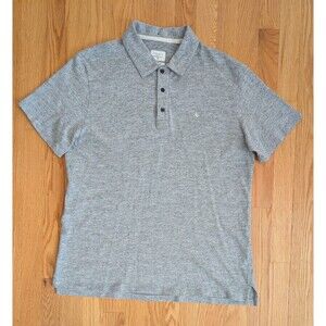 Rag & Bone Standard Issue Polo Shirt Adult Men Large Heather Gray rb Logo Casual